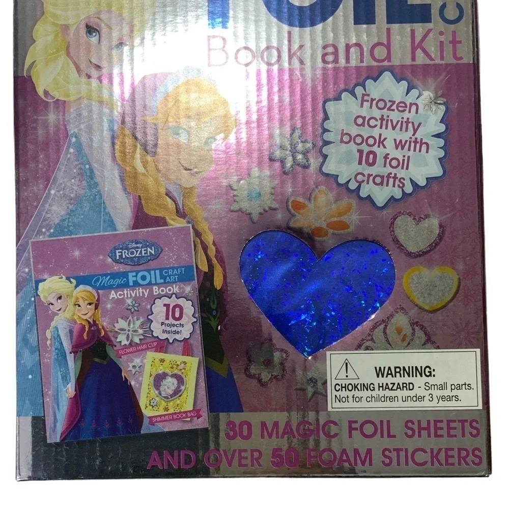 Disney Frozen Magic Foil Book and Craft Kit Girls Princess Craft Art Gift Set